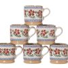 Nicholas Mosse 6 Small Mugs Old Rose New