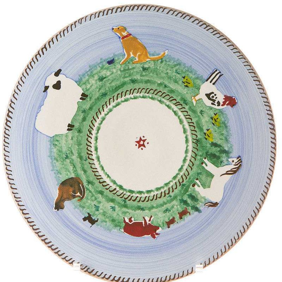 Nicholas Mosse 9" Footed Cake Plate Assorted Animals Wholesale