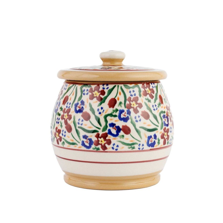 Nicholas Mosse Small Round Lidded Jar Wild Flower Meadow Wholesale