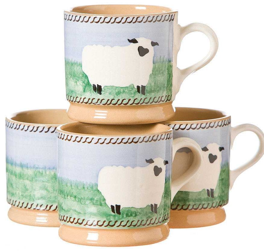 Nicholas Mosse 4 Small Mugs Sheep New