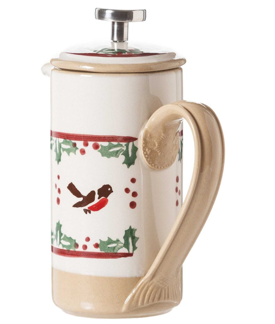 Nicholas Mosse Small Cafetiere Winter Robin Best