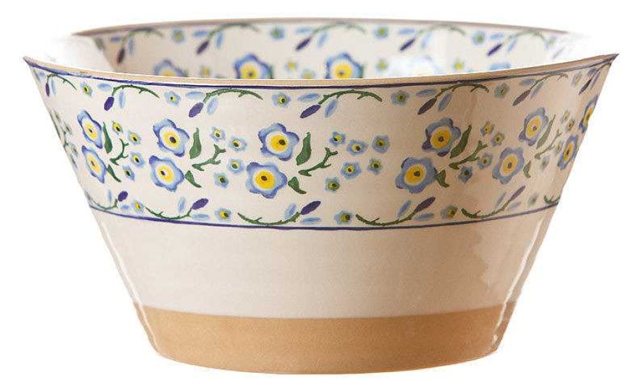 Nicholas Mosse Large Angled Bowl Forget Me Not Clearance