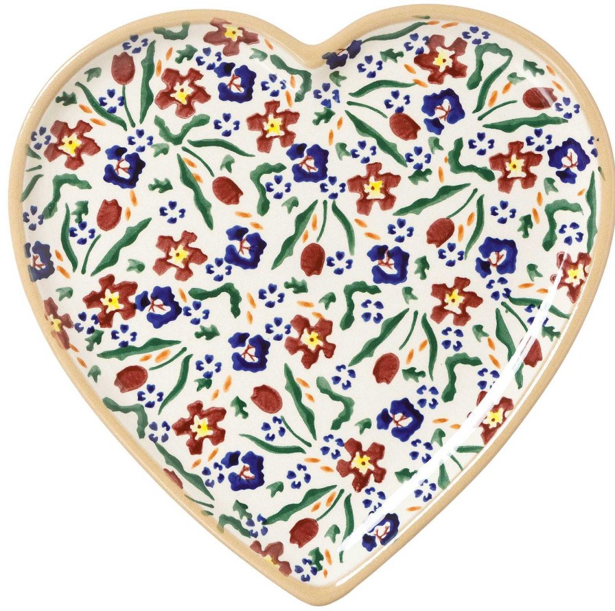 Nicholas Mosse Medium Heart Plate And Small Mug Wild Flower Meadow Online