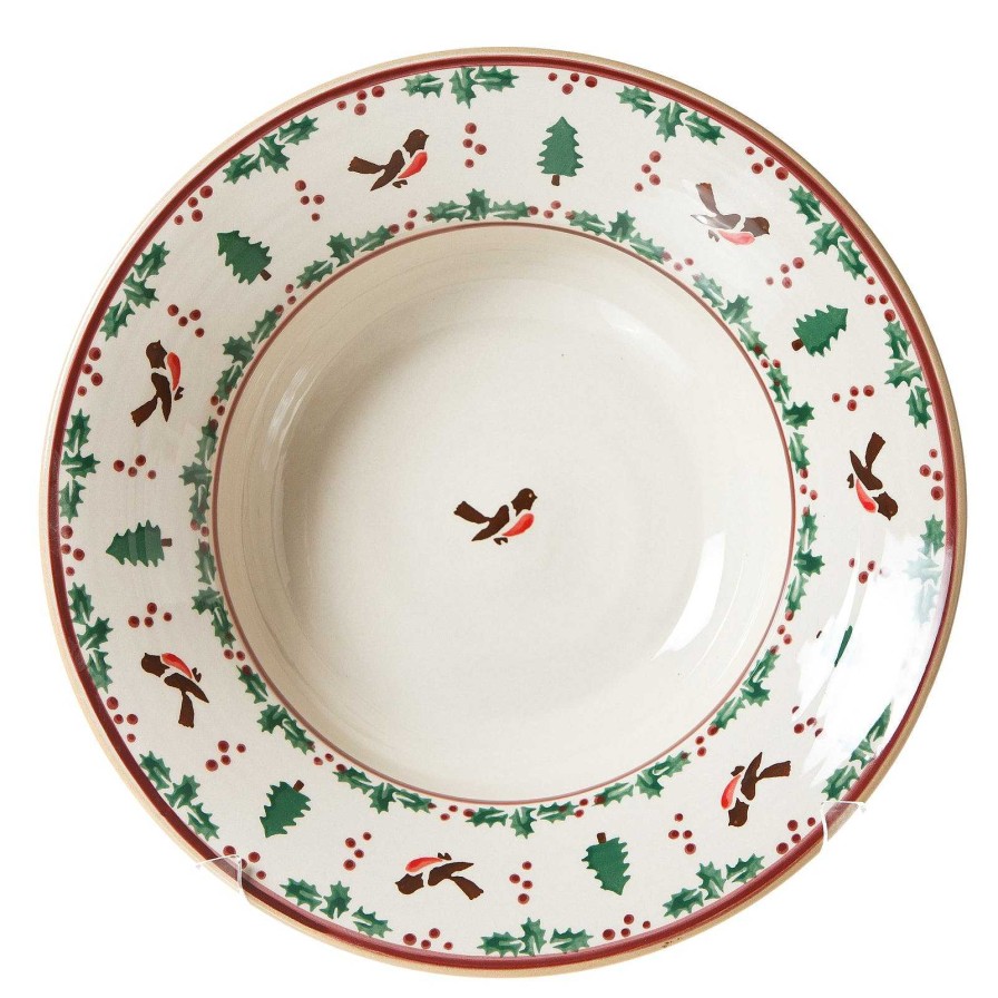 Nicholas Mosse Pasta Server Winter Robin Clearance