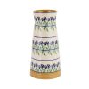 Nicholas Mosse Large Tapered Vase Blue Blooms New