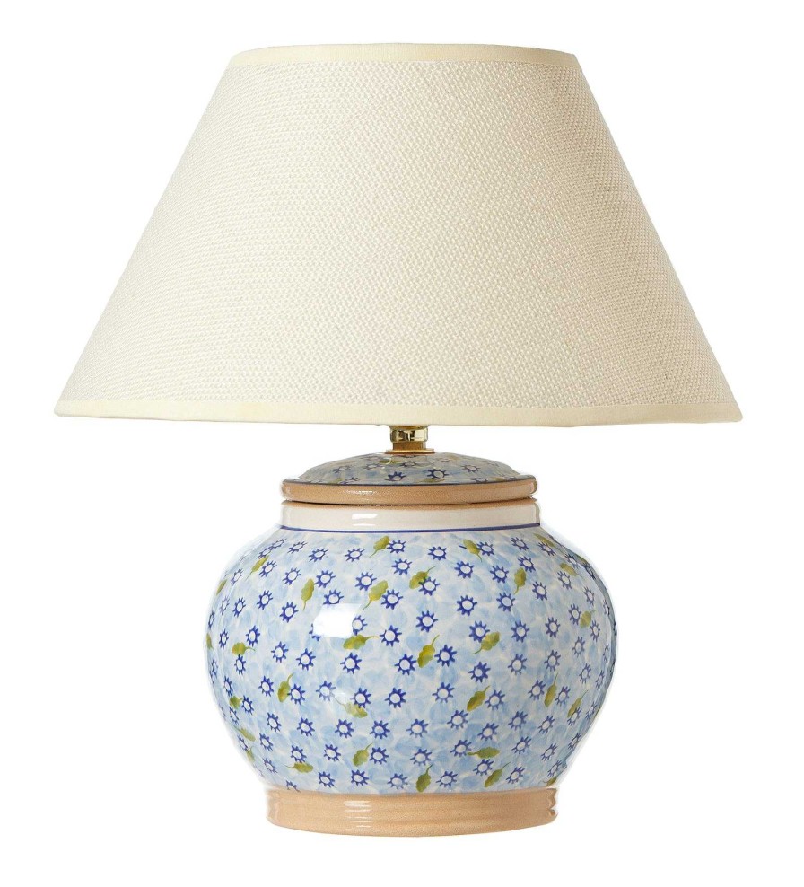 Nicholas Mosse Lawn Light Blue 5" Lamp Base New