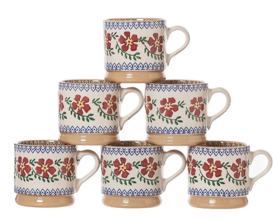 Nicholas Mosse 6 Small Mugs Old Rose Clearance