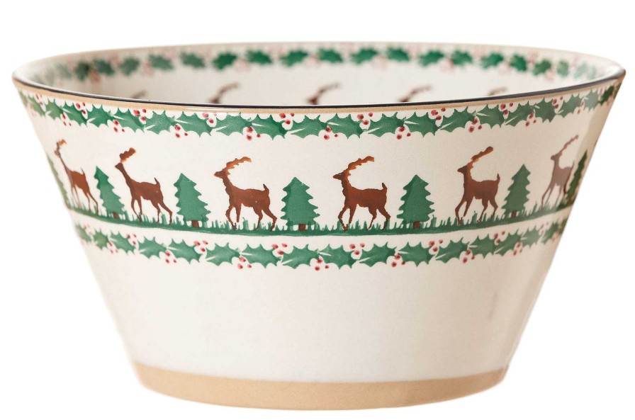 Nicholas Mosse Large Angled Bowl Reindeer Hot