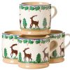 Nicholas Mosse 4 Small Mugs Reindeer Clearance