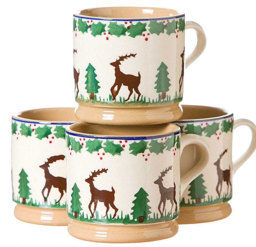 Nicholas Mosse 4 Small Mugs Reindeer Clearance