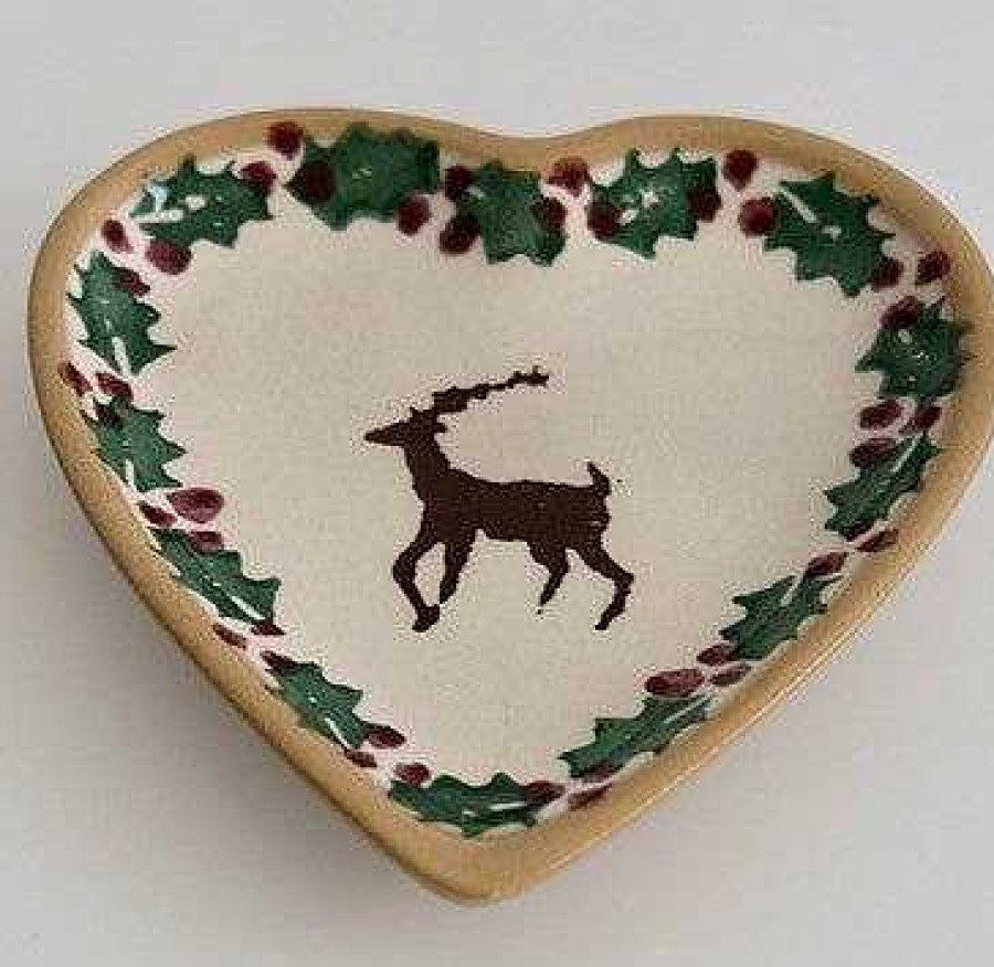 Nicholas Mosse Tiny Heart Plate Reindeer Best