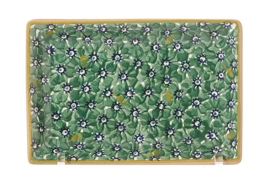 Nicholas Mosse Small Rectangle Plate Lawn Green Hot