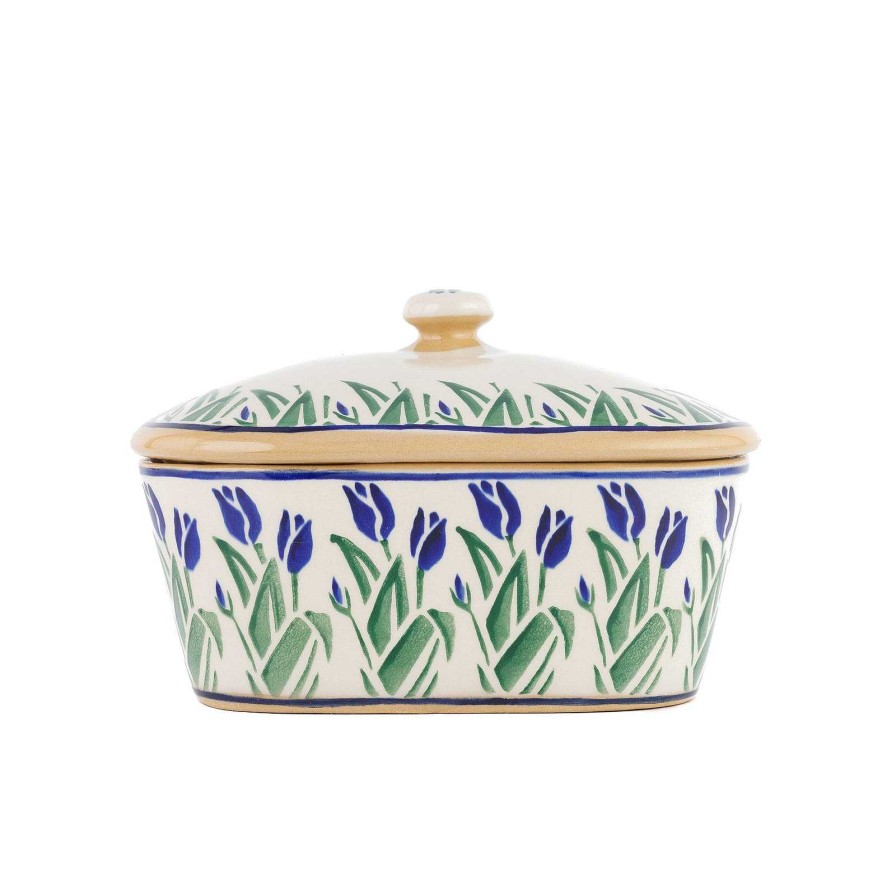 Nicholas Mosse Covered Butterdish Blue Blooms Wholesale