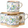 Nicholas Mosse 4 Small Mugs Forget Me Not New