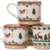 Nicholas Mosse 2 Large Mugs Reindeer & 2 Large Mugs Winter Robin Online