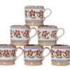 Nicholas Mosse 6 Small Mugs Old Rose Hot