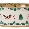 Nicholas Mosse Small Oval Pie Dish Winter Robin Wholesale