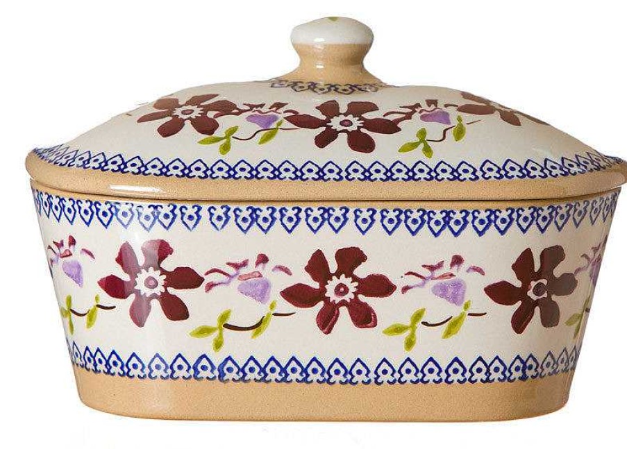 Nicholas Mosse Covered Butterdish Clematis Clearance