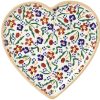 Nicholas Mosse Medium Heart Plate Wild Flower Meadow New