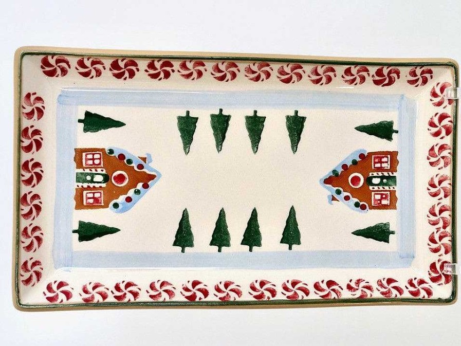 Nicholas Mosse Medium Rectangle Plate Ginger House Hot