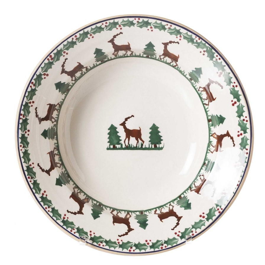 Nicholas Mosse Pasta Bowl Reindeer Hot