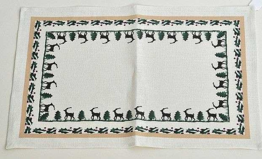 Nicholas Mosse Placemat Reindeer Linen Clearance