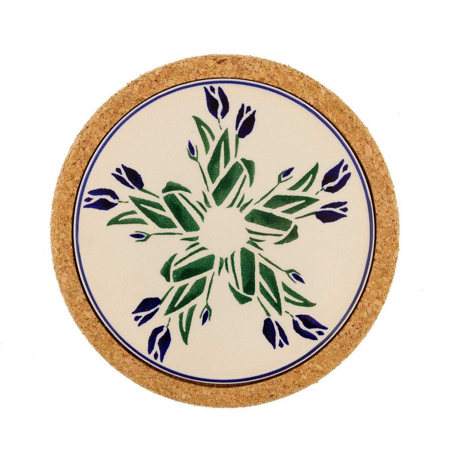 Nicholas Mosse Trivet Round Blue Blooms Clearance