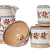 Nicholas Mosse 4 Large Mugs, Medium Jug & Small Bowl Old Rose Clearance