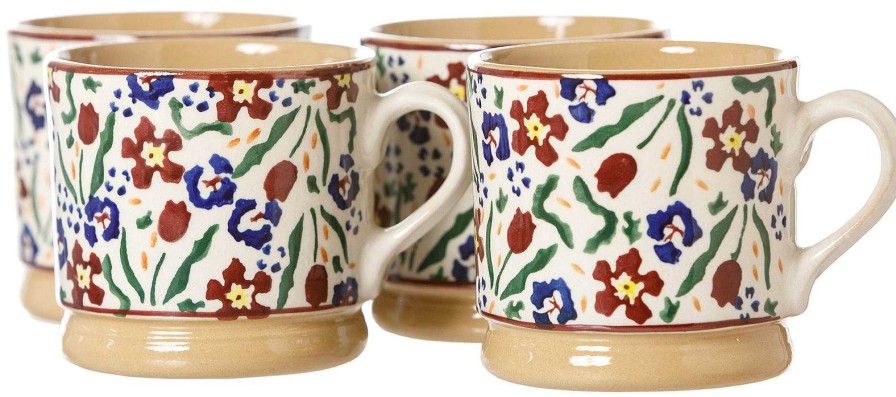 Nicholas Mosse 4 Small Mugs Wild Flower Meadow Clearance