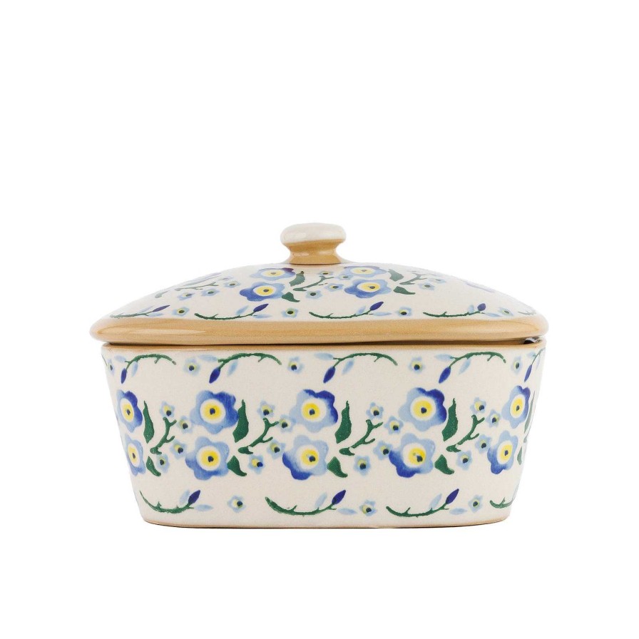 Nicholas Mosse Covered Butterdish Forget Me Not Clearance