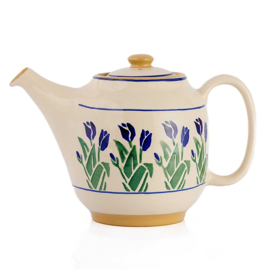 Nicholas Mosse Teapot Blue Blooms Hot