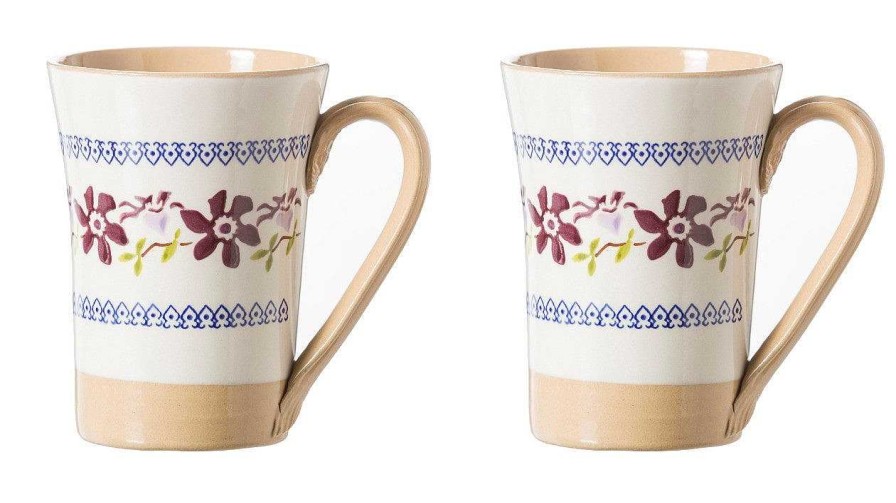 Nicholas Mosse 2 Tall Mugs Clematis New