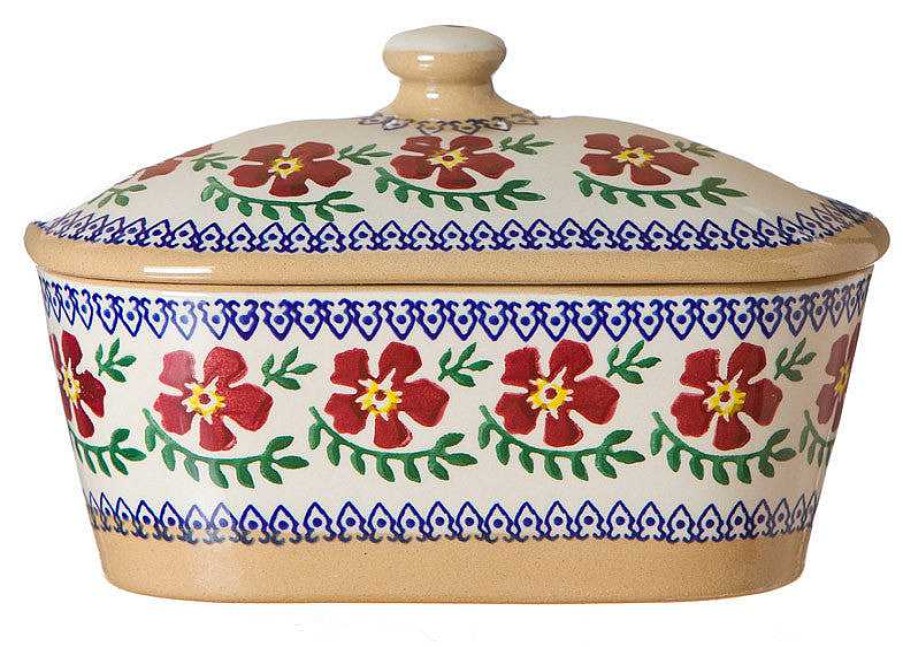 Nicholas Mosse Covered Butterdish Old Rose New