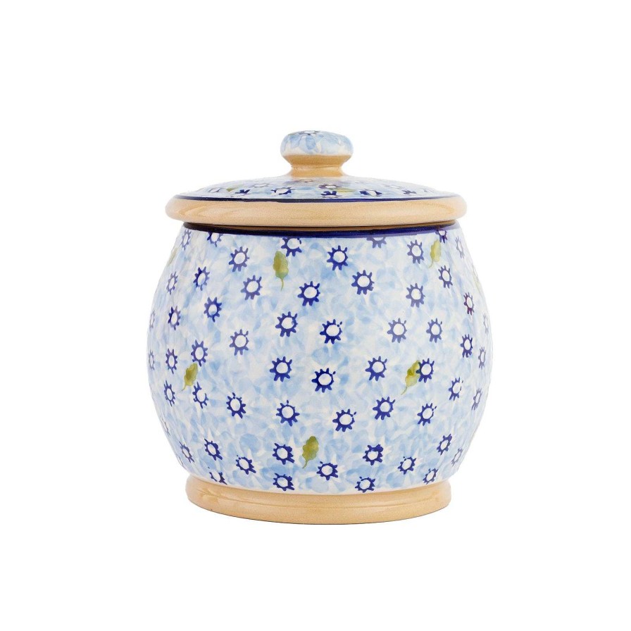 Nicholas Mosse Small Round Lidded Jar Light Blue Lawn Hot