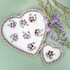 Nicholas Mosse Medium Heart Plate And Tiny Heart Plate Old Rose Wholesale