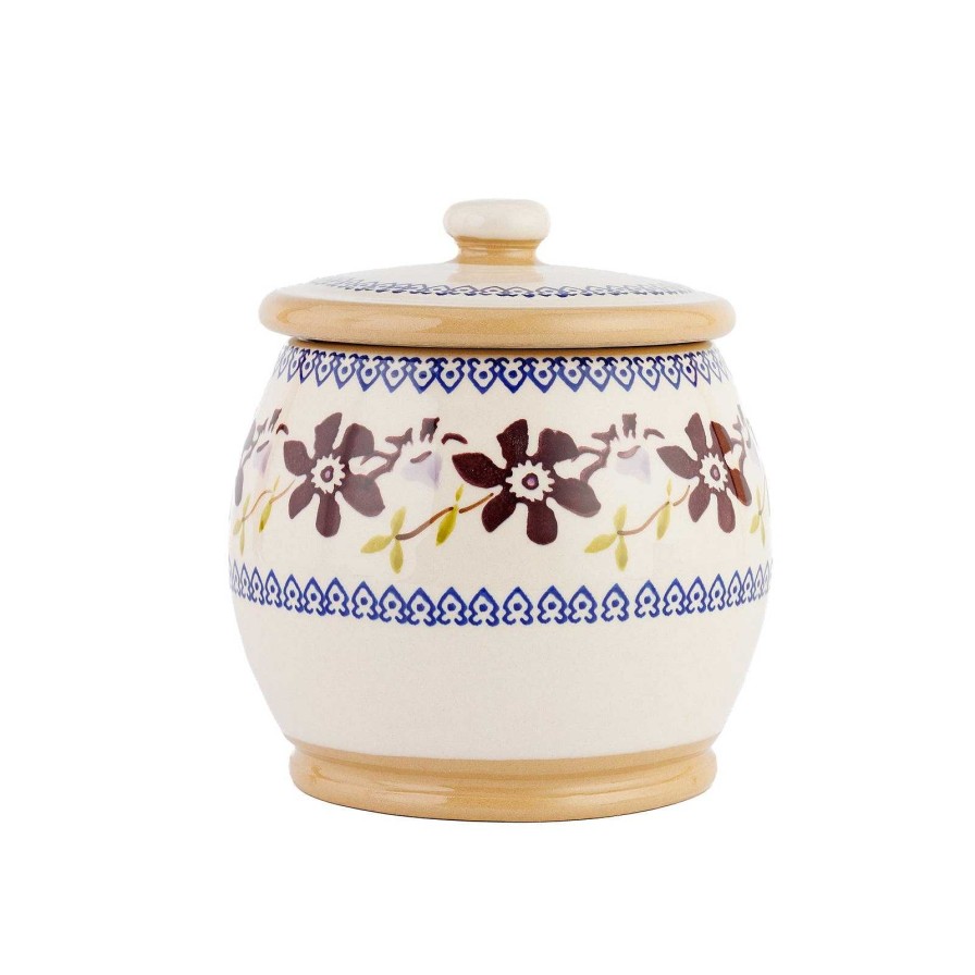 Nicholas Mosse Small Round Lidded Jar Clematis New