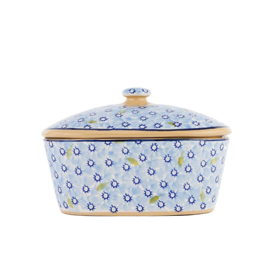 Nicholas Mosse Covered Butterdish Lawn Light Blue Clearance