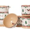 Nicholas Mosse 4 Large Mugs, Medium Jug & Small Bowl Winter Robin Hot