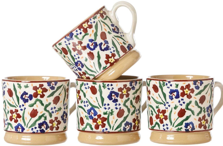 Nicholas Mosse 4 Small Mugs Wild Flower Meadow Clearance