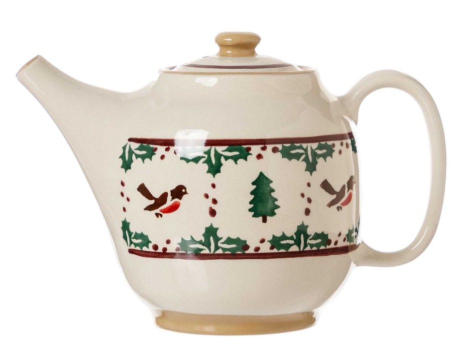 Nicholas Mosse Teapot Winter Robin Wholesale