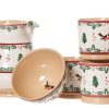 Nicholas Mosse 4 Large Mugs, Medium Jug & Small Bowl Winter Robin Online