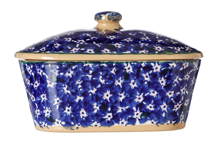 Nicholas Mosse Covered Butterdish Dark Blue Lawn Best