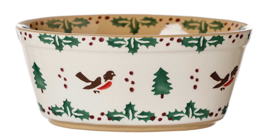 Nicholas Mosse Small Oval Pie Dish Winter Robin Online