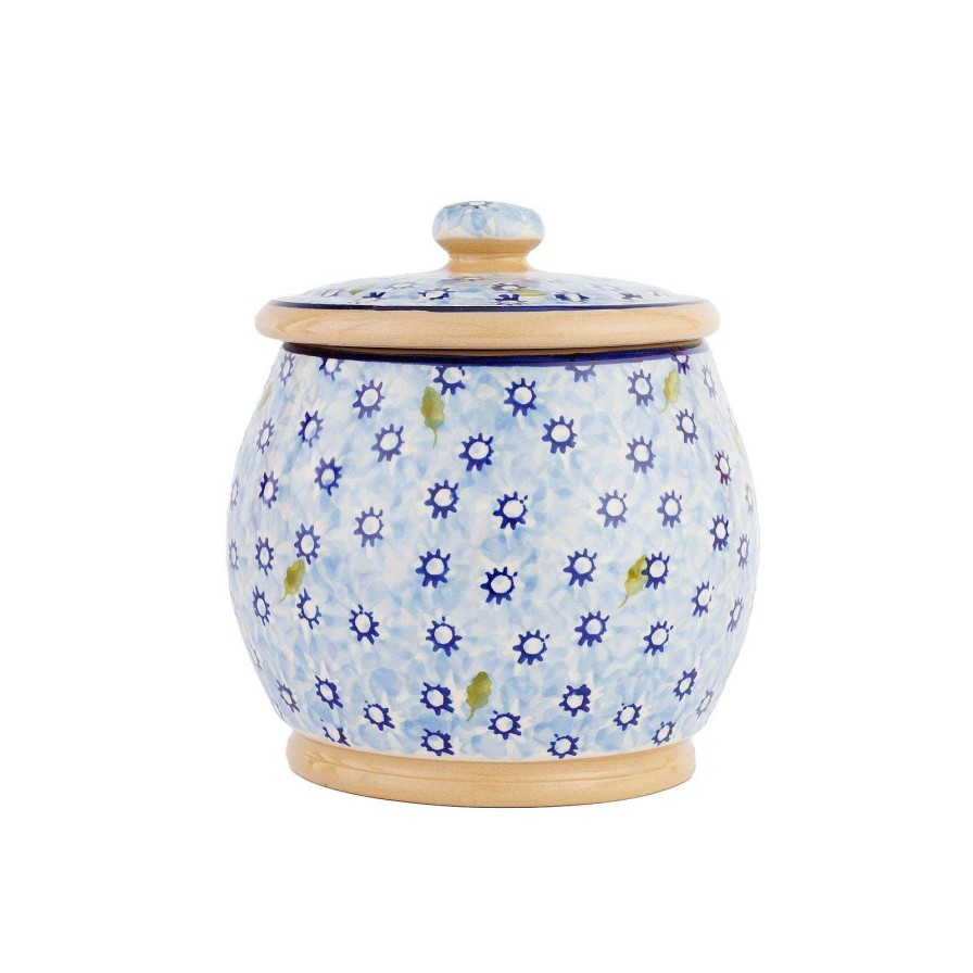 Nicholas Mosse Small Round Lidded Jar Light Blue Lawn Online