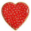 Nicholas Mosse Medium Heart Plate Red Lawn Clearance