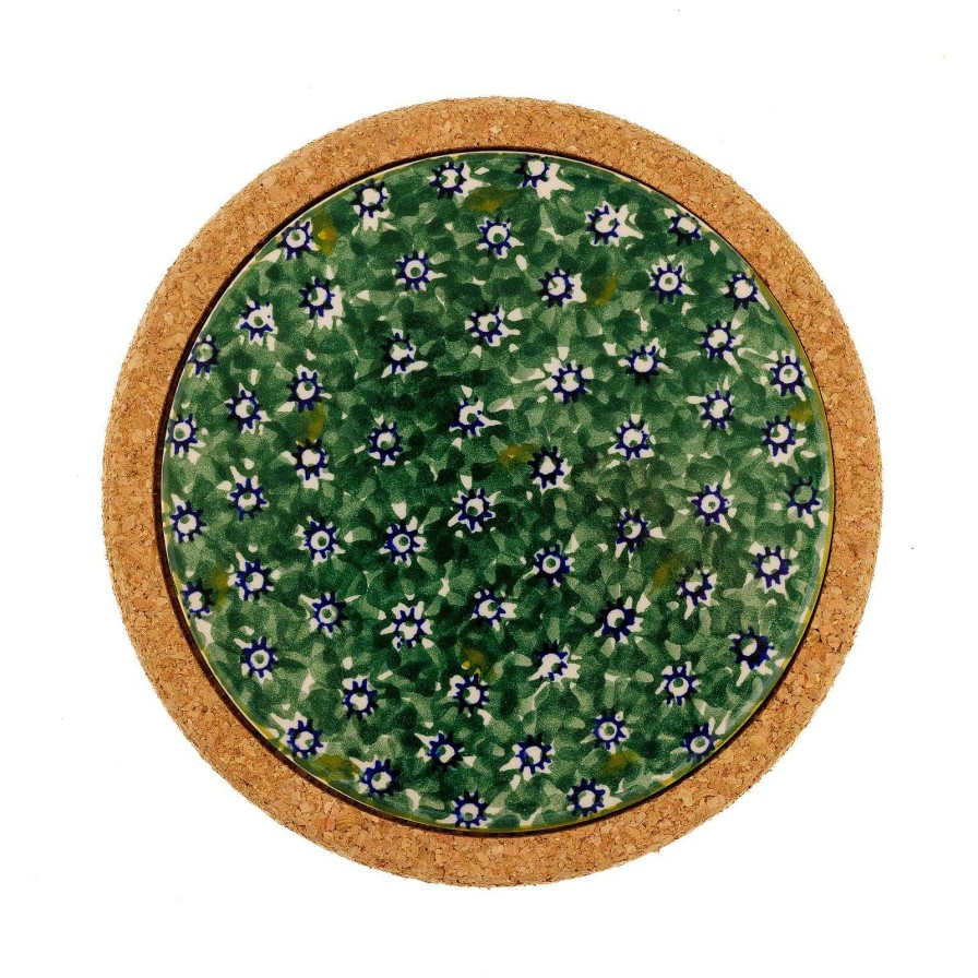 Nicholas Mosse Trivet Round Green Lawn Hot