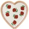 Nicholas Mosse Medium Heart Plate Apple Clearance