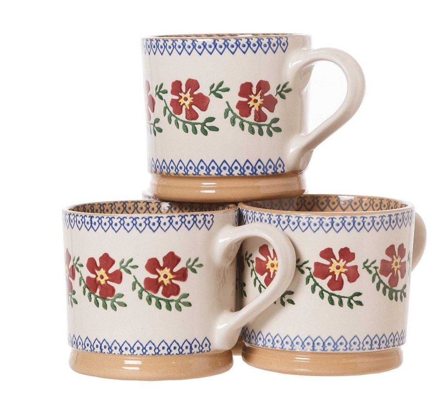 Nicholas Mosse 4 Large Mugs Old Rose Hot