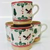 Nicholas Mosse 4 Small Mugs Winter Robin New