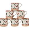 Nicholas Mosse 6 Small Mugs Winter Robin New